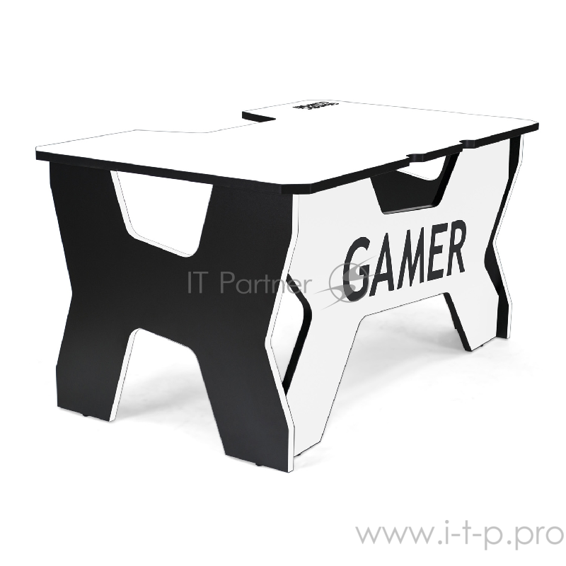 Игровой стол Generic Comfort Gamer2/NW бело-чёрный (ЛДСП Е1,150 x 90 x 75)