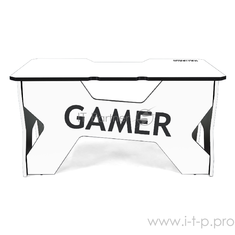 Игровой стол Generic Comfort Gamer2/NW бело-чёрный (ЛДСП Е1,150 x 90 x 75)