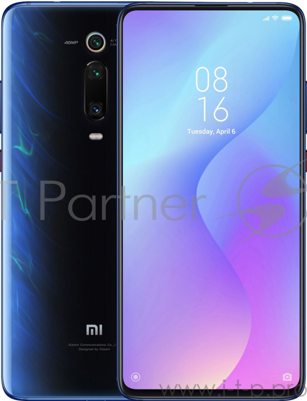 Смартфон Xiaomi Mi 9T Glacier Blue (M1903F10G), 6.39'' 1080x2340, 2.2GHz+1.8GHz, 8 Core, 6GB RAM, 64GB, 48 МП+13 МП + 8 МП/20Mpix, 2 Sim, 2G, 3G, LTE, BT, WiFi 802.11 a/b/g/n/ac, NFC, GPS, Type-C, 4000mAh, Android 9.0 (Pie), 191 г, 156,7 ммx74,3 ммx8