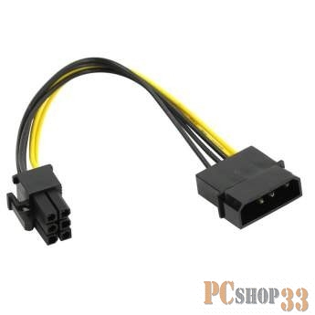 Кабель-переходник питания PATA HDD->6-pin 12В разъем на видеокарте ORIENT C511 (0.15м)