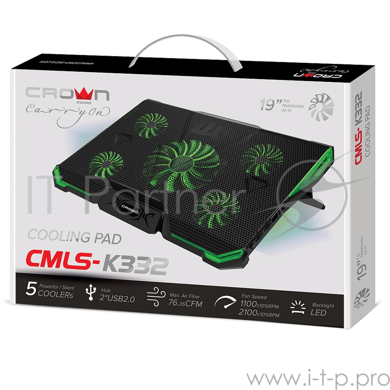 Подставка для ноутбука CROWN CMLS-k332 GREEN