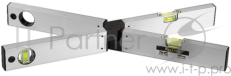 Уровень KRAFTOOL 1-34730-050 ''pro'' ''mass level'' раскладной 3 ампулы 500мм
