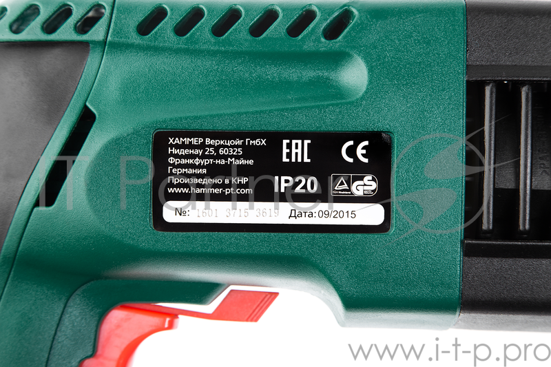 Перфоратор Hammer Flex PRT800A 29266 137-010 {Перфоратор 800 Вт SDS+ 26мм 0-780об/мин 2.6Дж 3 режима кейс}