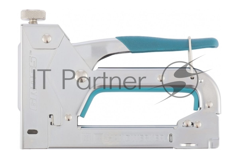 Степлер GROSS 41000 мебельный регулируемый handwerker стальной корпус тип скобы 53 4-14мм