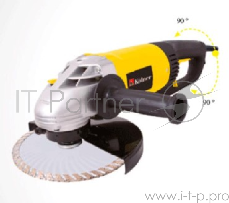 Машина шлифовальная угловая KOLNER KAG 230/2400 R(Kolner KAG 230/2400 R,плавный пуск, 2400 Вт, 6000 об/мин, поворотная рукоятка, диаметр диска 230 мм)