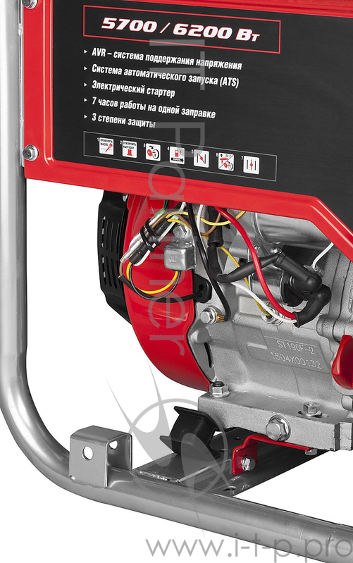 Бензиновый генератор ЗУБР ЗЭСБ-6200-ЭА 6200/5700Вт 220/12В 4ткт ручной и эл.пуск автопуск