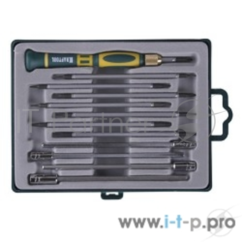 Наборы отверток Набор KRAFTOOL Отвертки для точных работ с насадками, в боксе, 12 предметов 25611-H12