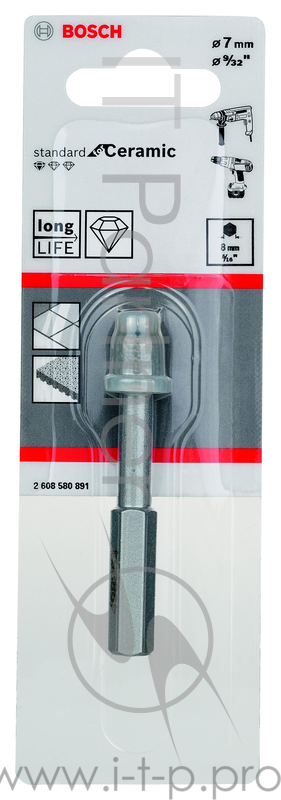 Сверло BOSCH 2608580891 алмазное 7мм standard for ceramic