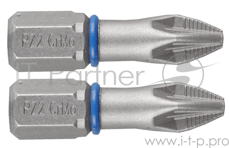 Бита ЗУБР ЭКСПЕРТ 26013-2-25-2 торсион кованая обточ.CrMo C 1/4'' PZ2 25мм 2шт
