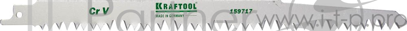 Полотно пильное KRAFTOOL 159717 INDUSTRIE QUALITAT CrV по дереву шаг5-6.5мм 280мм