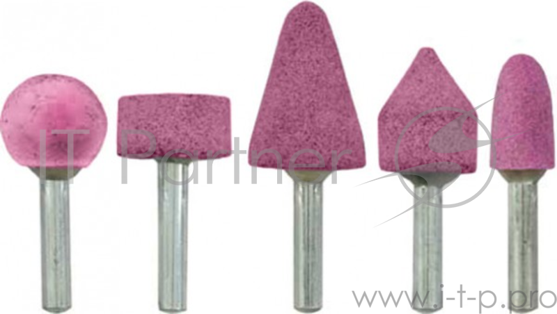 Набор шарошек FIT 36468 абразивные для фигурных отверстий по металлу 5 шт малые