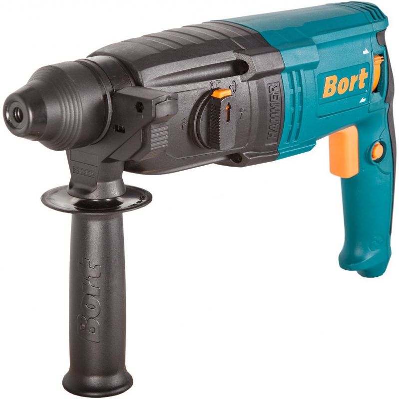 Перфораторы Bort BHD-920X Перфоратор электрический 91272546 { SDS+, 920 Вт, 3,5 Дж, 900 об/мин, 5000 уд/мин, 3,2 кг, набор аксессуаров 9 шт, сверление, сверление + удар, долбление }