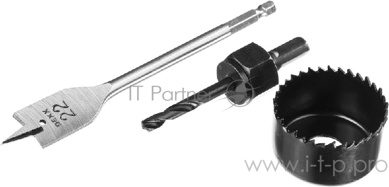 Набор для врезки замков DEXX 2949-48-H3 коронка d48мм сверло перовое d22мм центрир.сверло d6мм