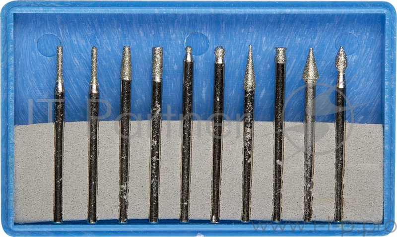Набор шарошек ЗУБР 33383-H10 P180 хвостовик d3мм 10пр.