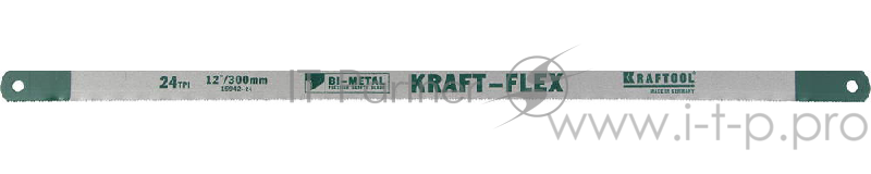 Полотно для ручной ножовки KRAFTOOL 15942-24-S10 kraft-flex по металлу bi-metal 24tpi 300мм 10шт.