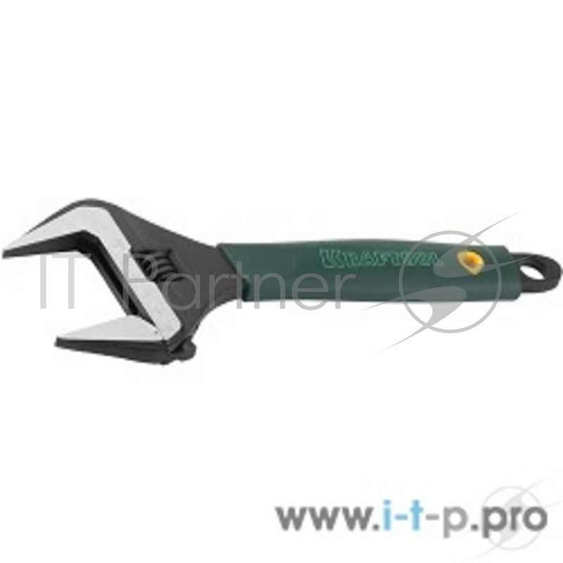 Ручной инструмент KRAFTOOL 27258-25 Ключ разводной { Cr-V,фосфатир,эргоном рукоятка из эластомера,увелич зев,угол наклона губок 15град,250мм/10
