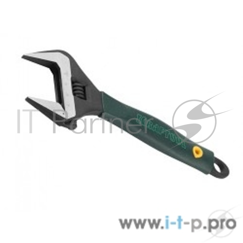 Ручной инструмент KRAFTOOL 27258-20 Ключ разводной { Cr-V,фосфатир,эргоном рукоятка из эластомера,увелич зев,угол наклона губок 15град,200мм/8,38мм }