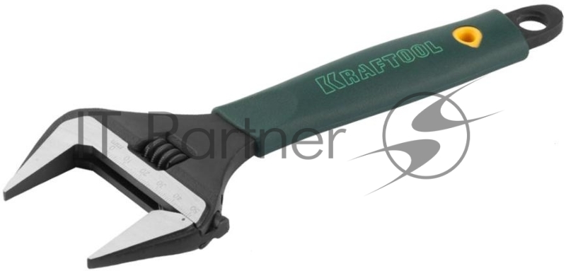 Ручной инструмент KRAFTOOL 27258-20 Ключ разводной { Cr-V,фосфатир,эргоном рукоятка из эластомера,увелич зев,угол наклона губок 15град,200мм/8,38мм }