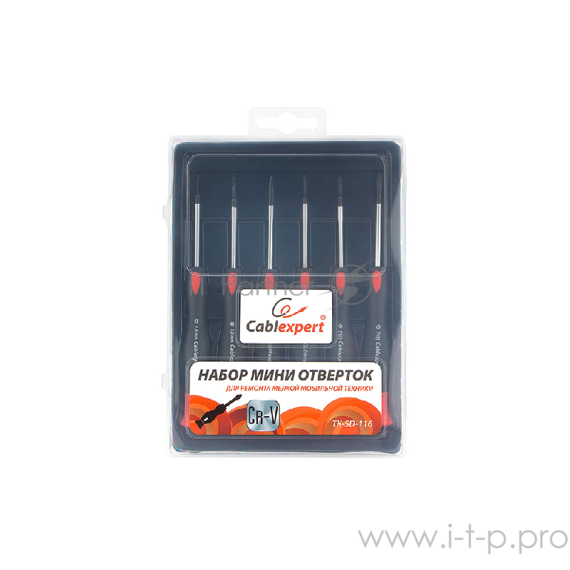 Набор мини-отверток Cablexpert TK-SD-116 (6 предметов)