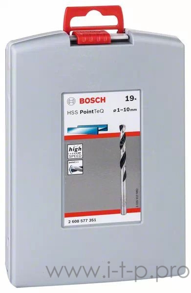 Bosch Bosch 2608577351 Набор Сверл HSS PointTeQ 19шт ProBox D1-10