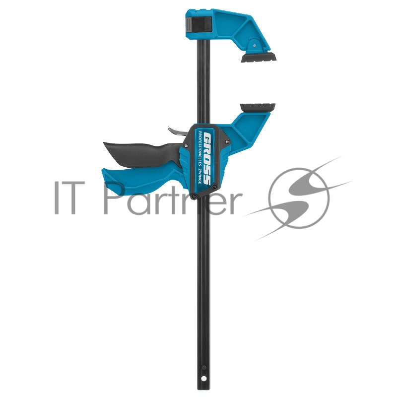 Струбцина GROSS 20702 реечная быстрозаж. пистолет. пошаг.механизм пл. корпус 300мм