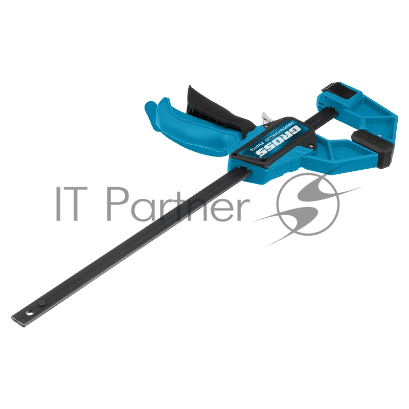 Струбцина GROSS 20702 реечная быстрозаж. пистолет. пошаг.механизм пл. корпус 300мм