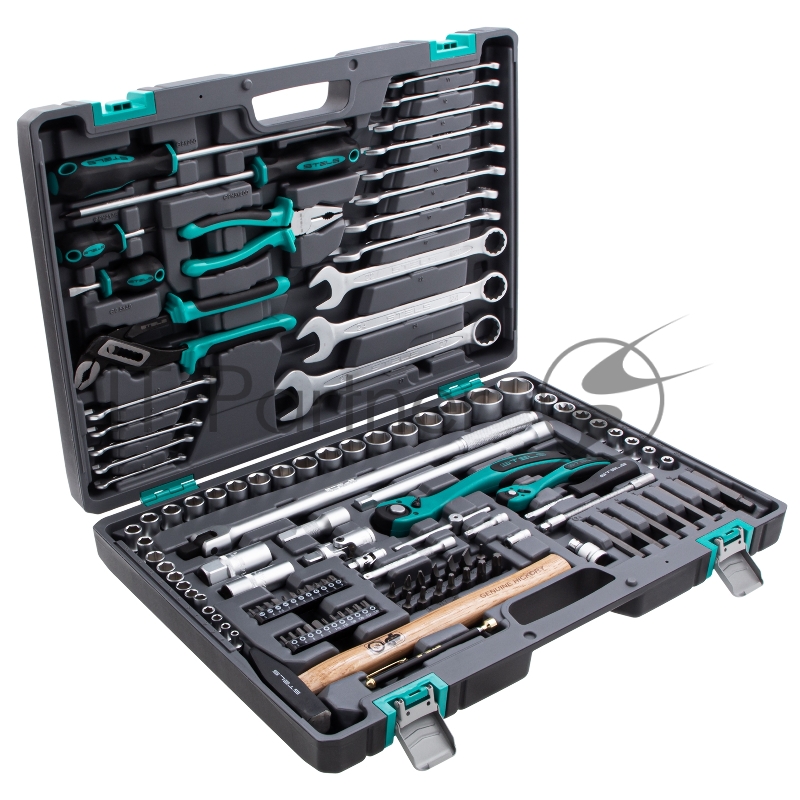 Набор инструментов c 1/4 1/2 cr-v s2 усиленный кейс 119предм.