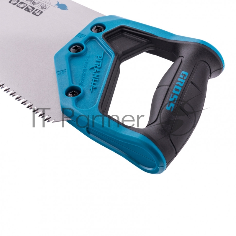 Ножовка GROSS 24101 по дереву piranha 500мм 7-8 tpi зуб - 3d каленый зуб 2-х комп. рук-ка