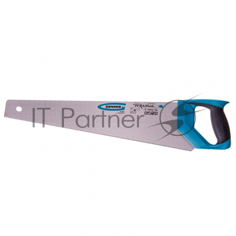 Ножовка GROSS 24104 по дереву piranha 500мм 11-12 tpi зуб - 3d каленый зуб 2-х комп. рук-ка
