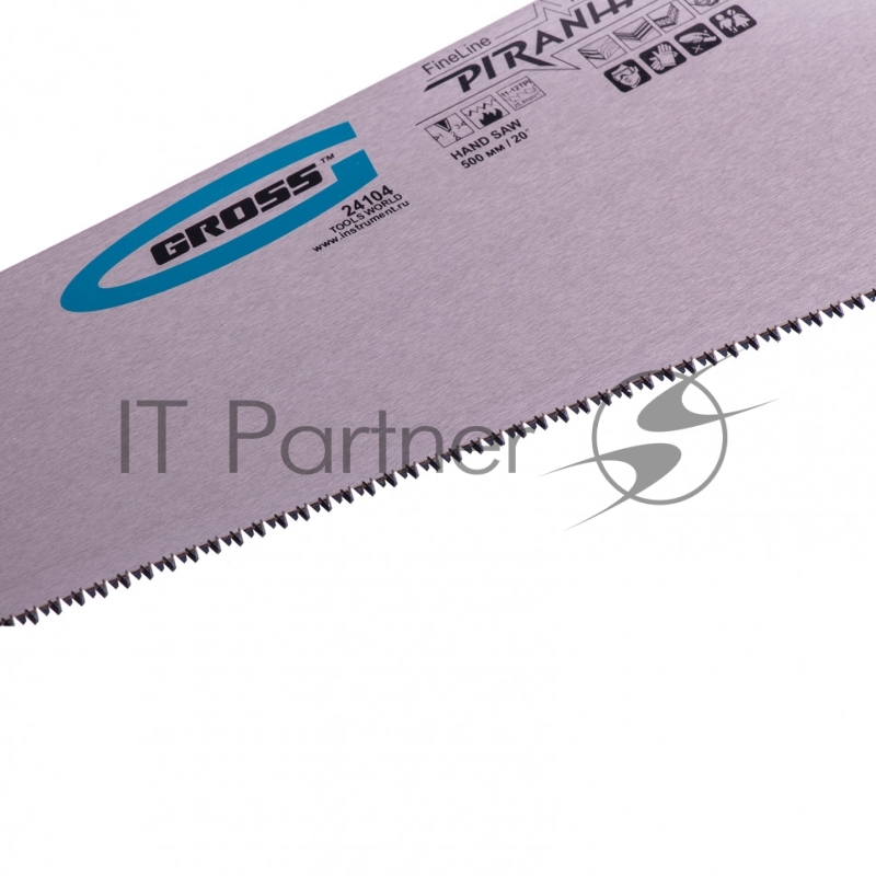 Ножовка GROSS 24104 по дереву piranha 500мм 11-12 tpi зуб - 3d каленый зуб 2-х комп. рук-ка