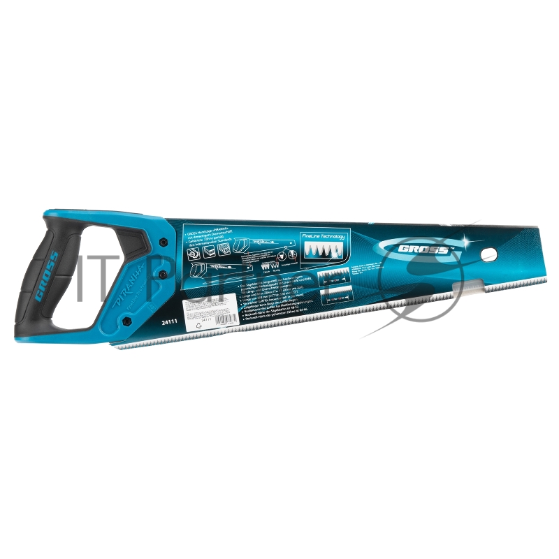 Ножовка GROSS 24111 по дереву 40 3D кал.зуб тефл.покр.полотна 2-х комп.рук-ка