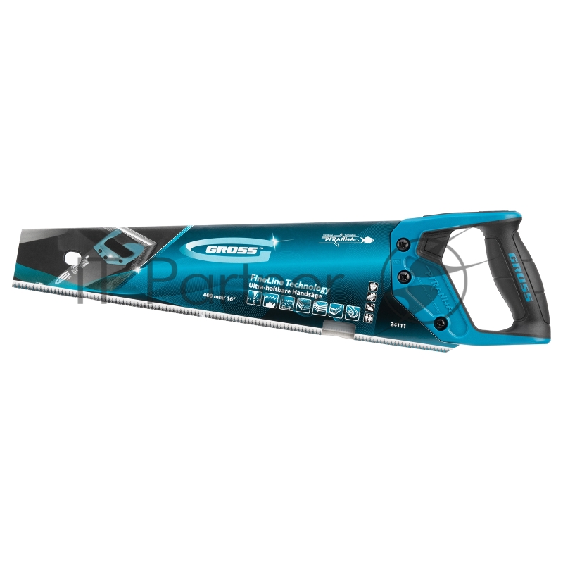 Ножовка GROSS 24111 по дереву 40 3D кал.зуб тефл.покр.полотна 2-х комп.рук-ка