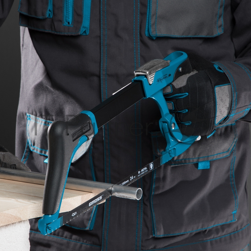 Ножовка GROSS 77604 по металлу piranha 300мм рычажный механизм натяжения полотна