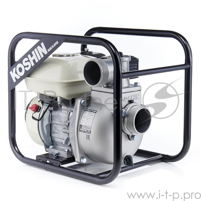 Мотопомпа KOSHIN SEH-80JP для слабозагрязненной воды. 3.9 лс. 66 куб м/час. напор 27 м. частицы 6м