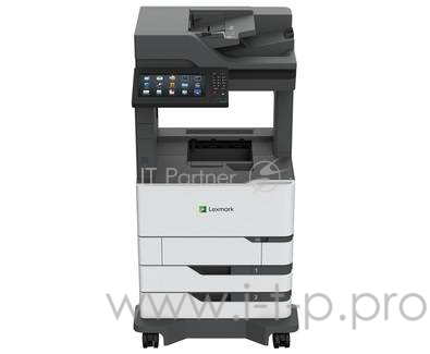 МФУ лазерное монохромное, Lexmark MX822ade, (принтер/сканер/копир) (A4, 1200*1200dpi, 52 стр/мин, дуплекс, цвет.сканер, копир, факс, сеть, 2048MБ)