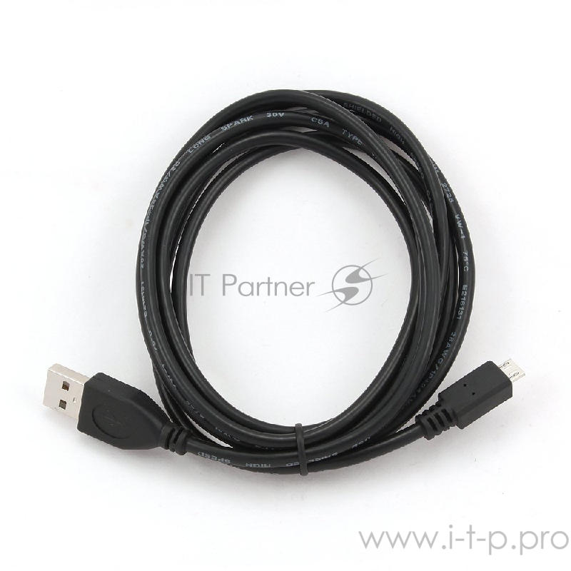 Кабель USB 2.0 Pro Cablexpert CCP-mUSB2-AMBM-10, AM/microBM 5P, 3м, экран, черный, пакет