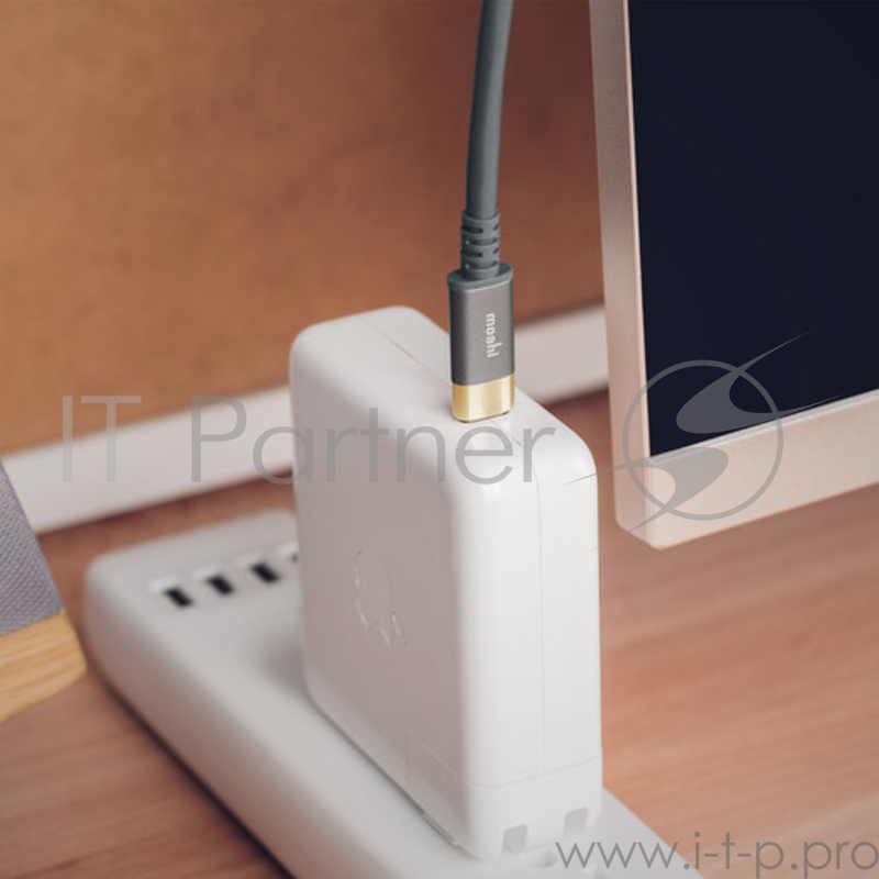 Кабель Moshi Monitor Cable USB-C to USB-C для монитора. Цвет серыйзолотой.