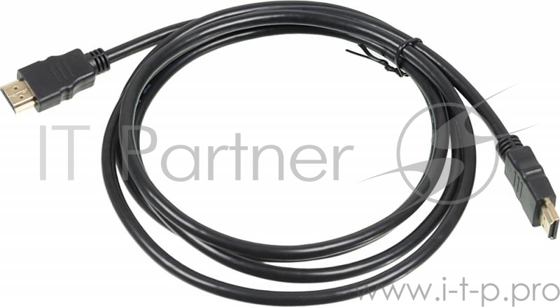 Кабель аудио-видео HDMI (m)/HDMI (m) 2м. Позолоченные контакты черный