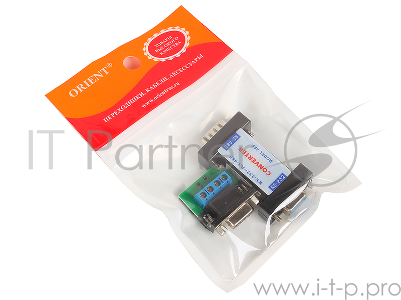 Адаптер ORIENT С991, конвертер RS232 DB9F to RS485 DB9M + клемник винтовой 4 pin