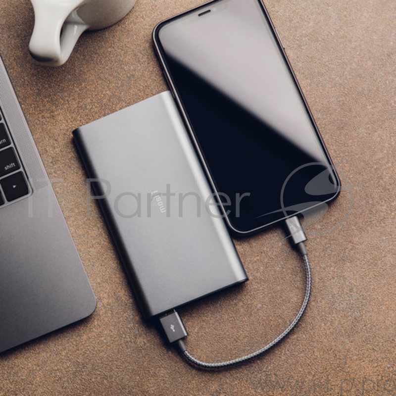 Кабель Moshi Integra Lightning to USB. Покрытие кабеля сделано из кевлара. Длина 0,25 м. Цвет серый.