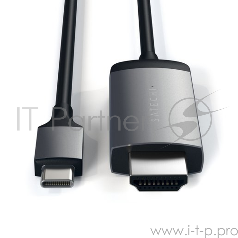 Провод Satechi USB Type-C to HDMI 4K. Поддержка разрешения 4K. Длина 1,8 м. Цвет серый космос.