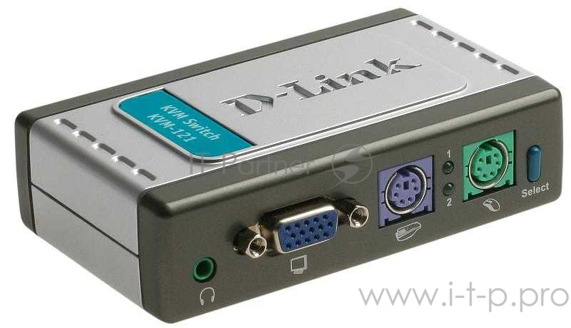 Переключатель D-Link KVM-121 Переключатель на 2 компьютера (кабели в комплекте)