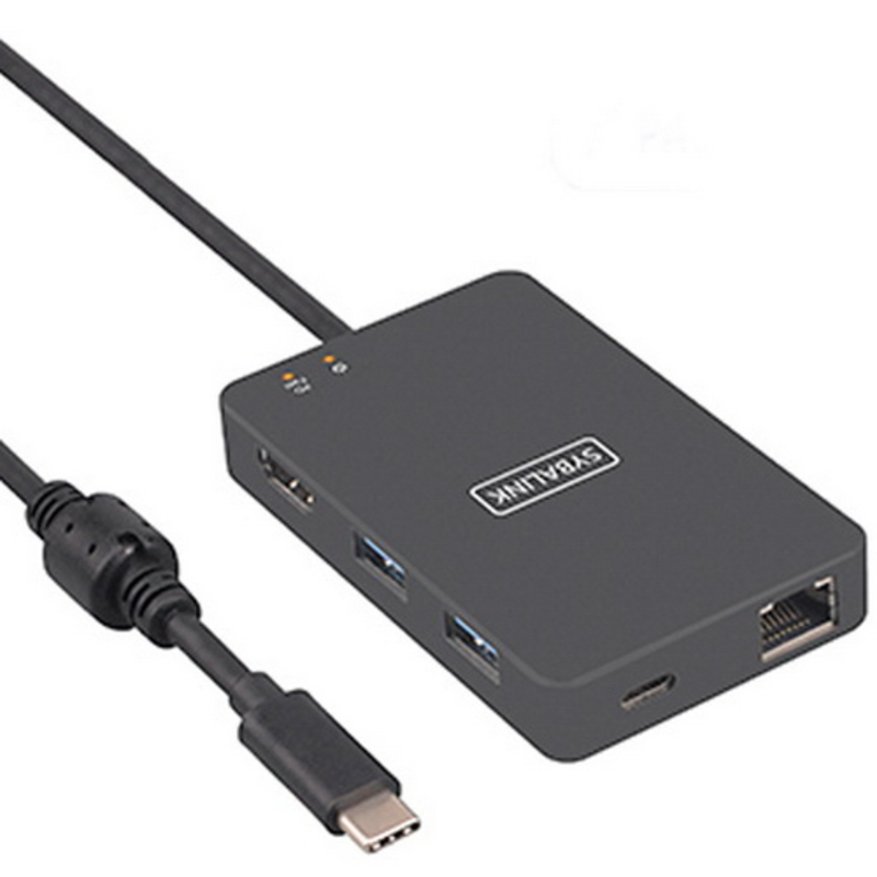 Концентратор-USB Type C multi-Interface HUB (FG-CHPDC3ALR-1MB-BU01) Type C to 3xUSB 3.0, 1xType C with PD, 1xHDMI, 1xSD/TF slot, 1xRJ45 GLan OEM {100}