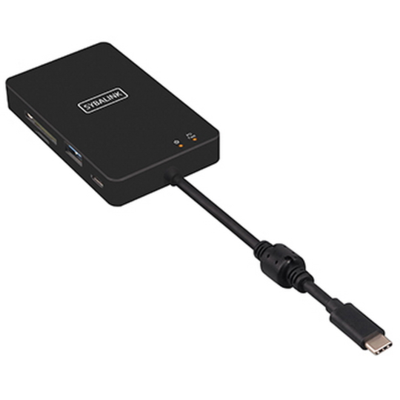 Концентратор-USB Type C multi-Interface HUB (FG-CHPDC3ALR-1MB-BU01) Type C to 3xUSB 3.0, 1xType C with PD, 1xHDMI, 1xSD/TF slot, 1xRJ45 GLan OEM {100}