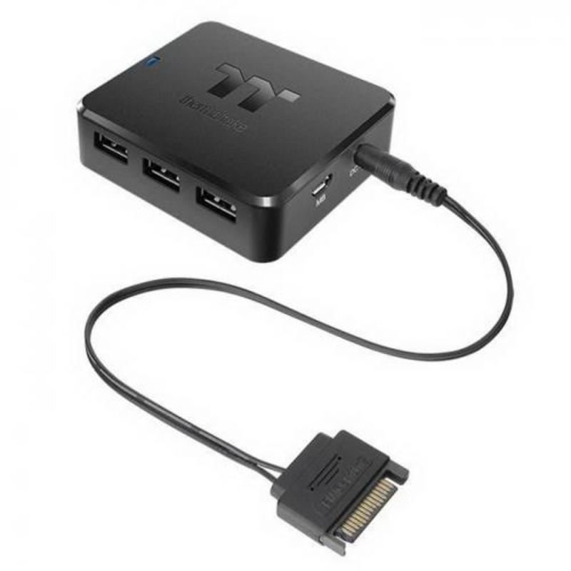 Концентратор USB TT Premium H200 PS-ACC-IU2H00R-1 /Internal USB Hub/USB2.0 9pin ? 3+ USB2.0 Type A ? 3/Magnetic Mounting/Blue LED {60}