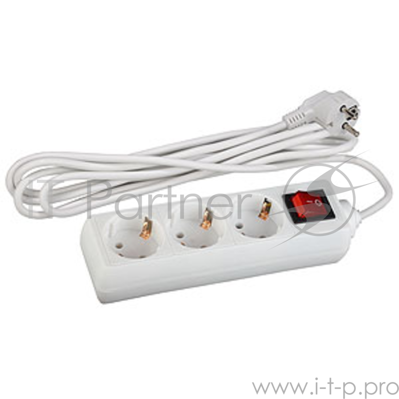 Бытовые удлинители ЭРА U-3es-3m {Удлинитель с заземл,с выкл, 3x1 мм2, с выкл, 3гн, 3м}