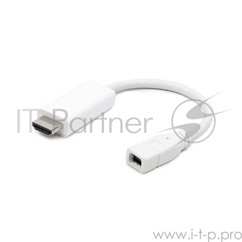 Кабель-переходник mini DisplayPort(F)<->HDMI Gembird Cablexpert A-mDPF-HDMIM-001-W (0.16м)