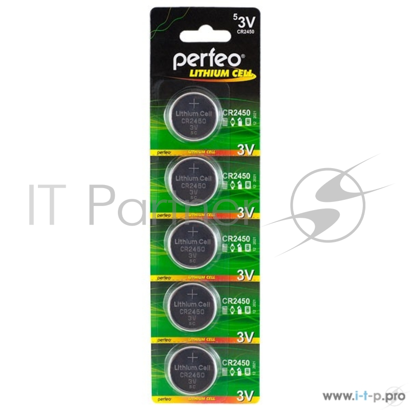 Батарейки Perfeo CR2450/5BL Lithium Cell (5 шт. в уп-ке)