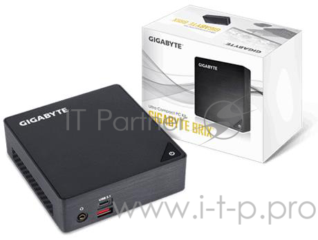 Мини-компьютер BRIX-GB-BKi5A-7200 Intel Core i5 7200U, 2xSO-DIMM DDR4(up to 2133MHz/32Gb), 1x m.2 SSD, 2xUSB3.1, 2xUSB3.0, WiFi+BT,GBL, HDMI,miniDP