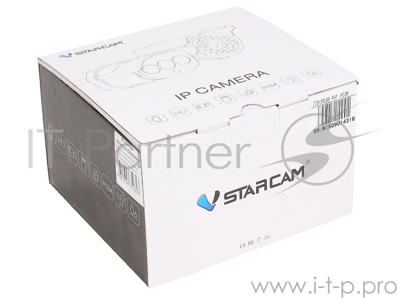 Камера VStarcam C7815WIP Уличная беспроводная IP-камера 1280x720, P2P, 3.6mm, 0.8Lx., MicroSD